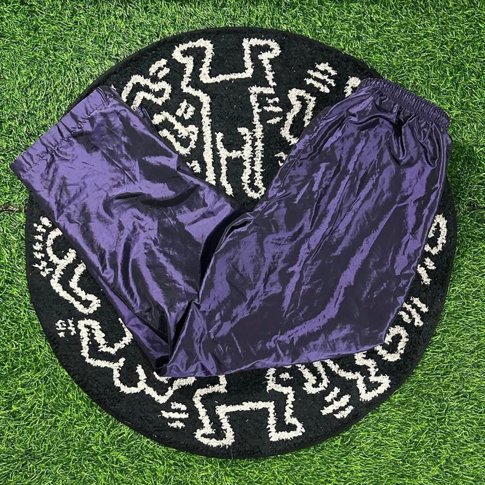 Vintage 90s East West brand Deep Purple Nylon Track Pants - 34x32 (Width/Length)
